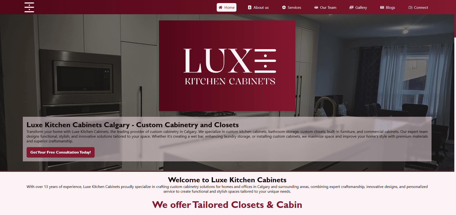 Luxe Kitchen Cabinets