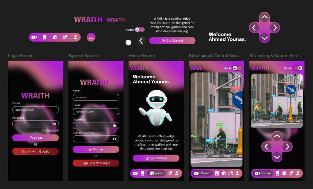 WRAITH - Autonomous Robot Mobile App